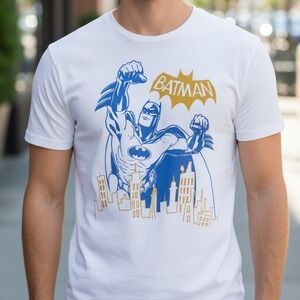 Batman | DC Comics | White | Mens | Graphic T-Shirt | YL